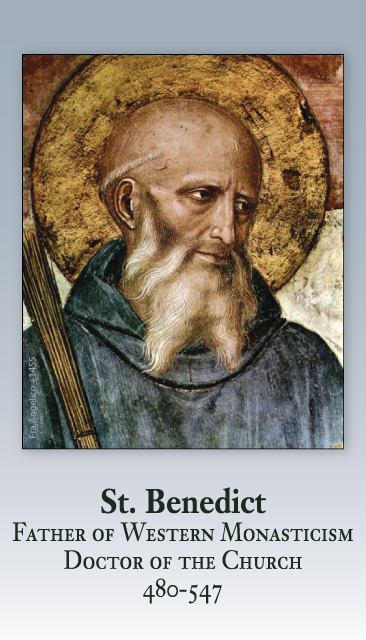 St. Benedict Prayer Card-PATRON OF STUDENTS